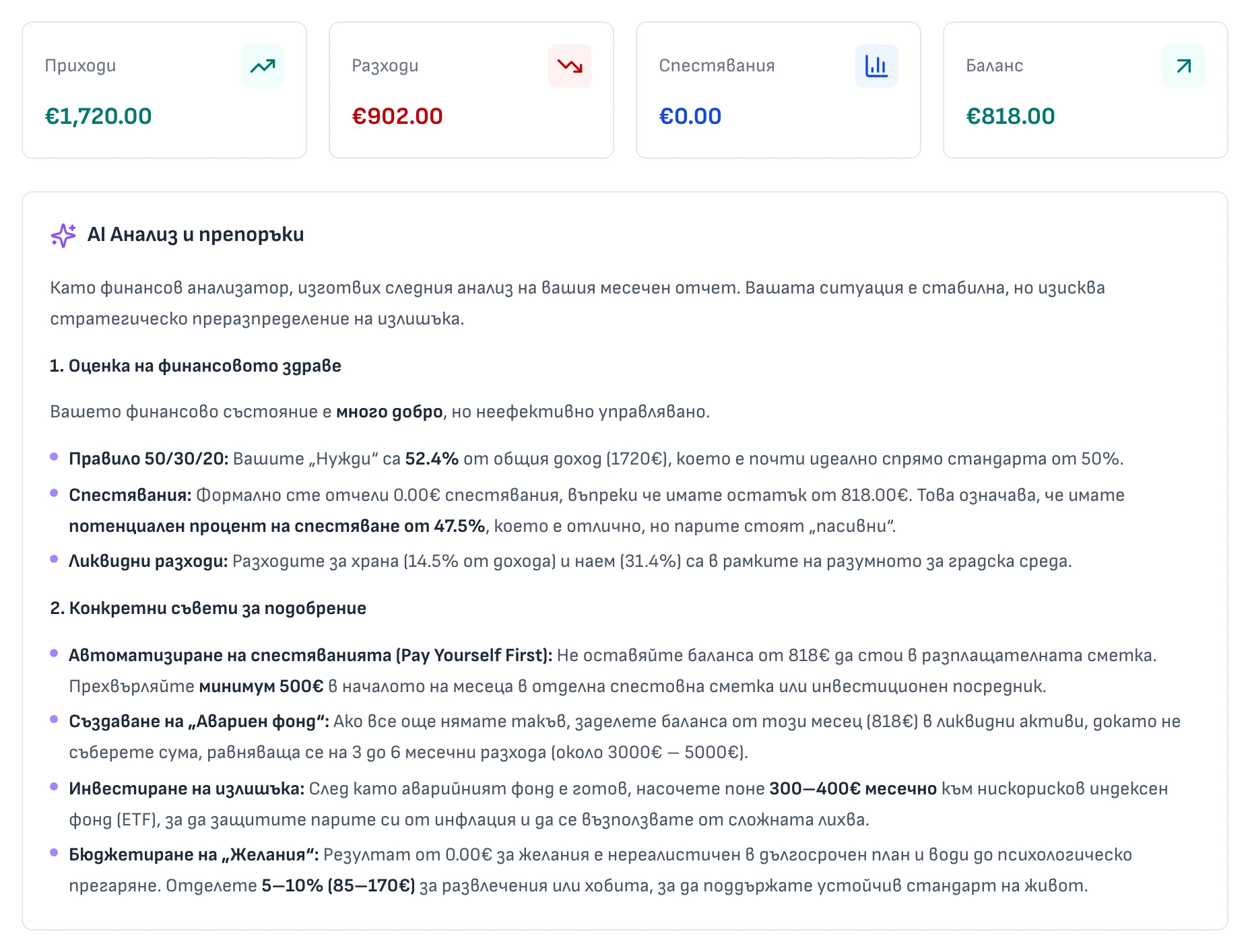 AI Финансов анализ
